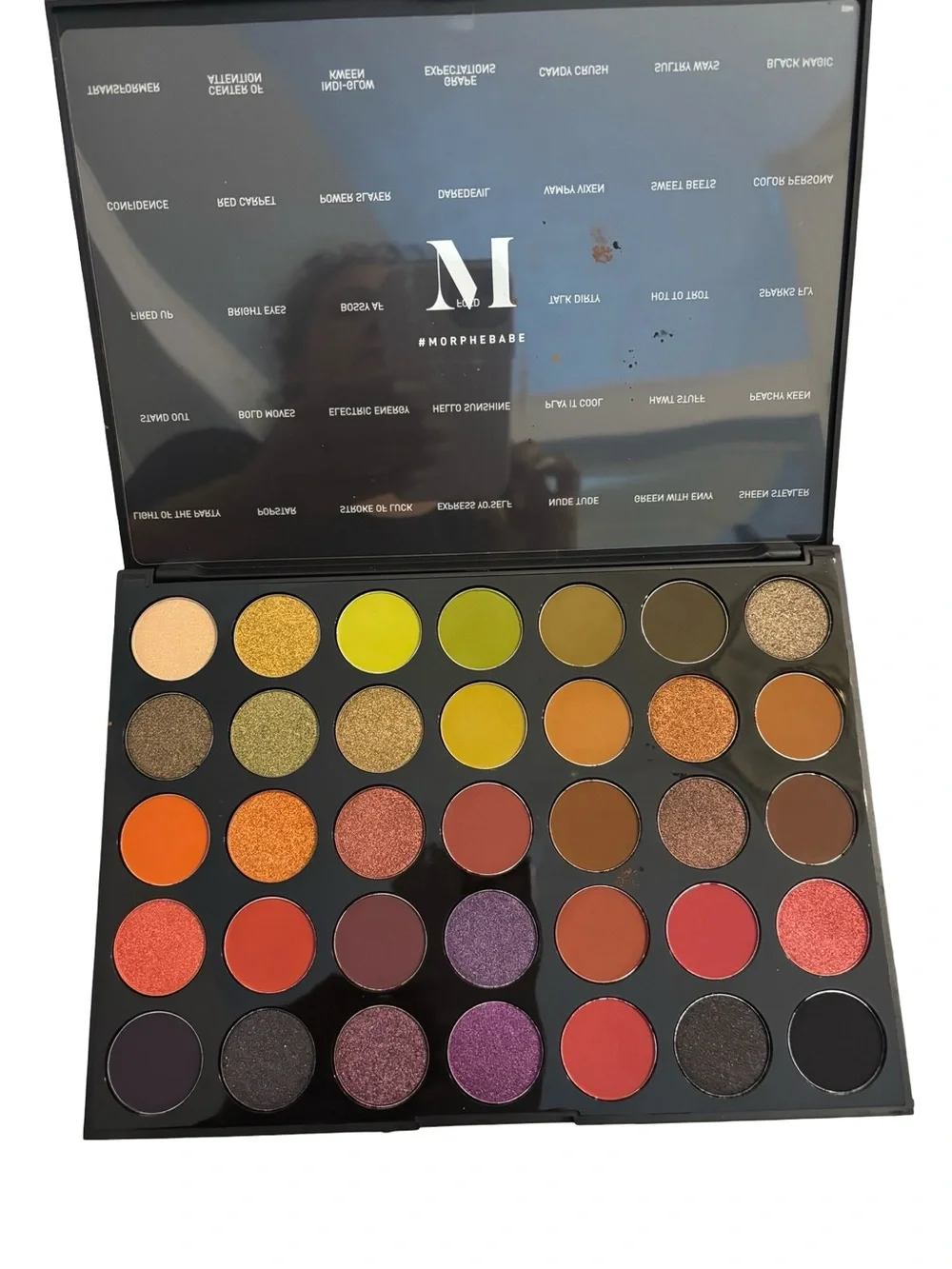 Morphe 35-Color Eyeshadow Palette — Greens, Golds, Pinks & Browns